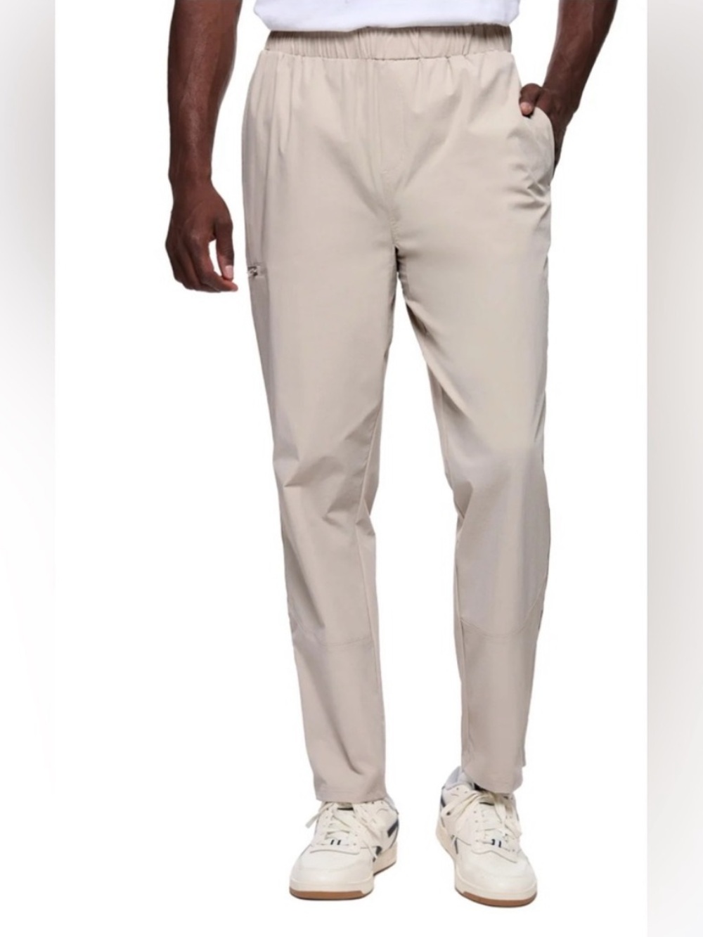 Lole Performance Pants with Zippered Side Pocket - Beige